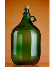 Demizson zöld 5l üveg palack