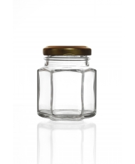 Hexagon 106 ml üveg palack csavarzárral